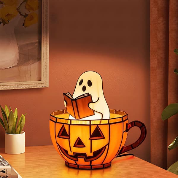 Spøgelseslæselampe Håndlavet Halloween Spøgelse Natlampe U A2 A2