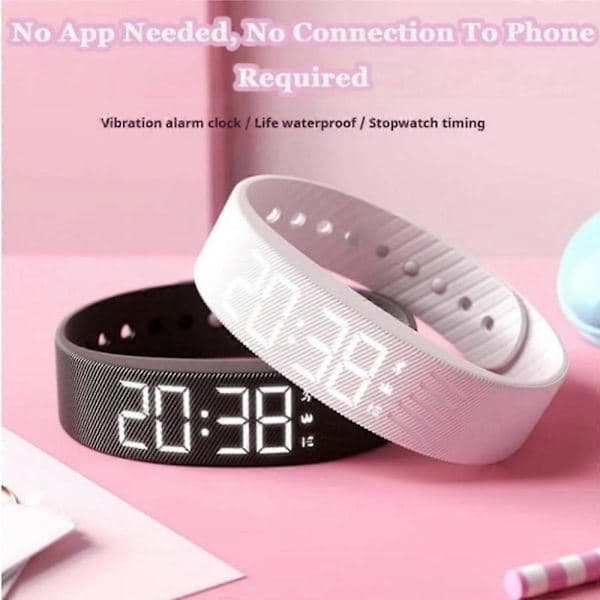 Fitsleeps Hiljainen Värisevä Herätyskello Sininen Blue