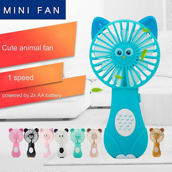 Söta tecknade djurfläktar med mjuka skumblad, batteridriven för studenter Panda Kattunge Mini Monkey