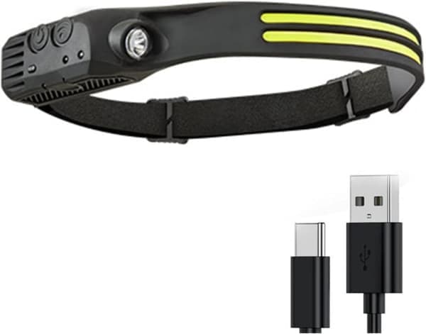 LED pandelampe/lommelygte med bevægelsessensor, USB genopladelig.