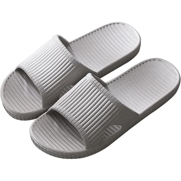 Bruse slippers, hjemmesko til kvinder til badeværelse eller indendørs brug, skridsikre Grey 6 to 7 UK