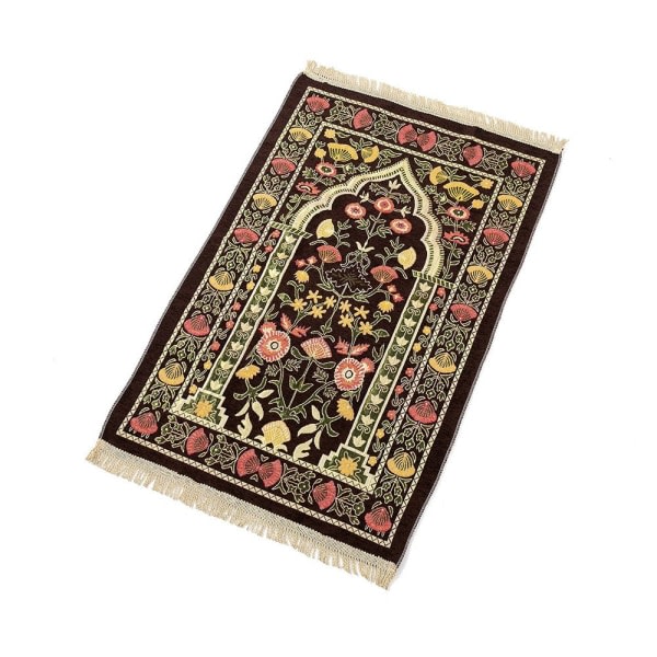 Eid Mubarak Muslim Prayer Mat Islamic Prayer Mat brown