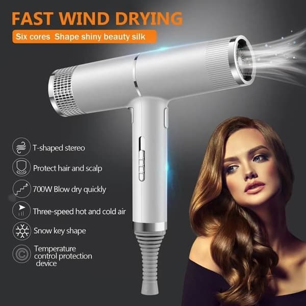 Infraröd negativ jonhårtork - SUN KING - 700W - Varm/kall luft