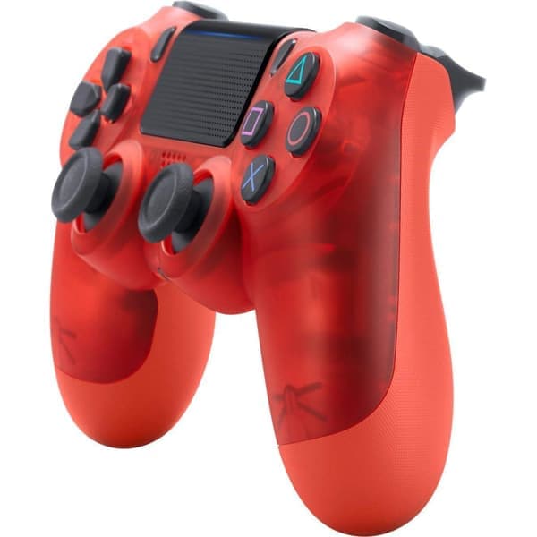 Trådløs Controller Dobbelt Vibrations Spil Joystick Controller til Ps4 Controller/Slim/Pro, Kompatibel med PS4 Konsol Transparent Rød Transparent Red