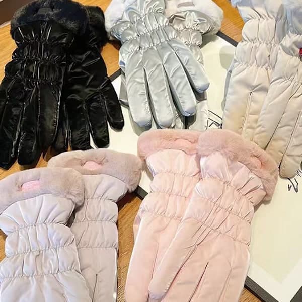 Vinter Tjocka Varma Cykel- & Skidhandskar för Kvinnor Rosa Pink