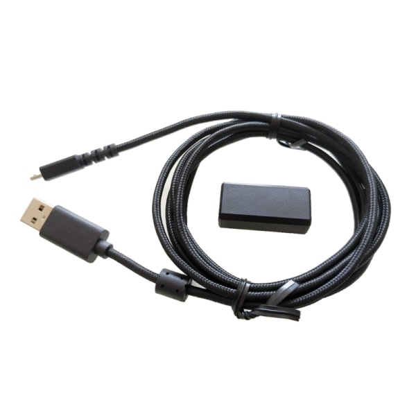 Erstatningsmus ladekabel Svart flettet USB til mikro-adapter for Logitech G502 Lightspeed Wireless Gaming Mus-