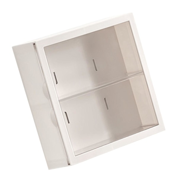 Vægmonteret udstillingsmontre Blind Box Figurer Display Case Håndværk Opbevaringsdisplay Stativ Støvfri Dukke Legetøjsopbevaringsboks White
