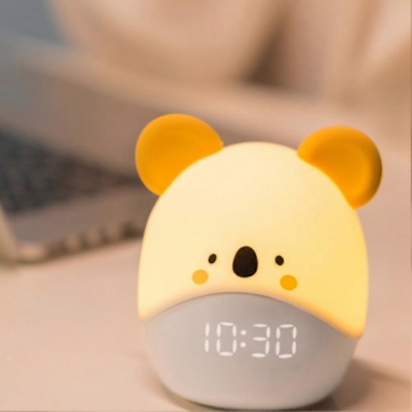Kanin Väckarklocka Student LED Digital Sängklocka Barns Sovrum Studierum Tecknad USB Elektronisk