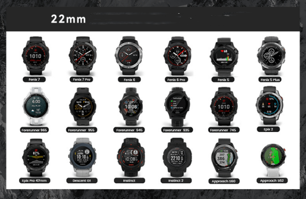 Nylonklokkerem til Garmin Descent MK3i Blå 22mm Blå 22mm Blå 22mm