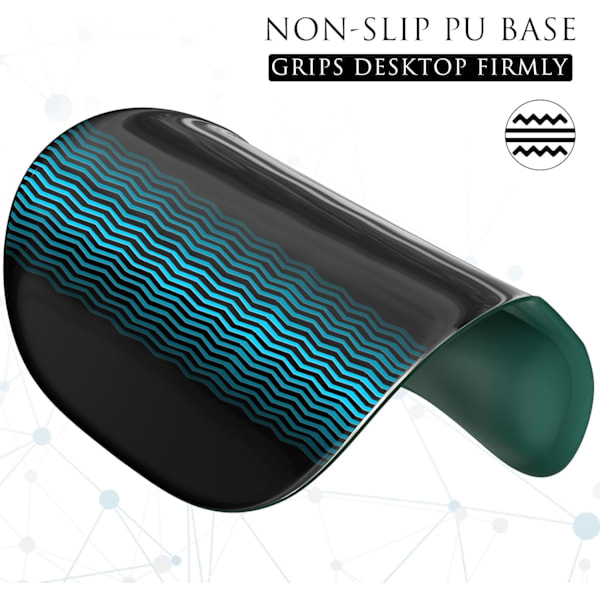 Ergonomisk musmatta med handledsstöd i memory foam, bekväm datormusmatta för bärbar dator, smärtlindrande handledsstöd, ren grön Pure Green