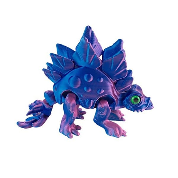 3D-printad djurleksak, ledad Stegosaurus, Mystery Crystal A3 A3