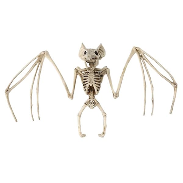 Halloween skräck fladdermöss skelett skelettmodell läskig Halloween Vit