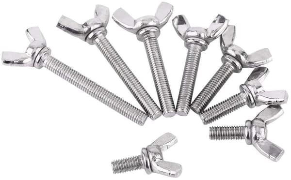 10 stk. M6 304 vingeskruer i rustfrit stål (M6-1.0 x 25 mm)