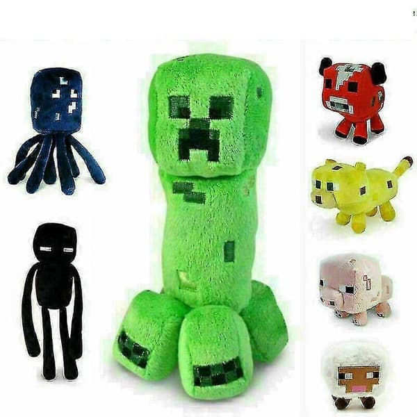 Minecraft Plysch Barn Present Barn Gosedjur Mjuka Leksaker Födelsedagsleksak Creeper Creeper