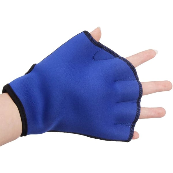 Justerbara halvfingerhandskar i neopren med simhud, simhandskar för vattenträning, simhandskar med simhud, paddlar, M