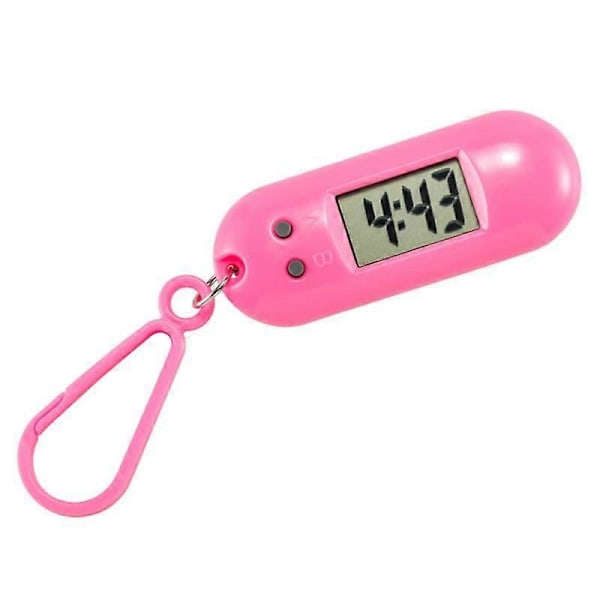 Luova elektroninen valoisa digitaalinen taskukello elektroninen kello pink