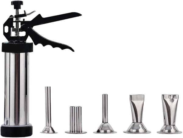 Jerky maker pistol med 4 dyser i rustfritt stål [DB]