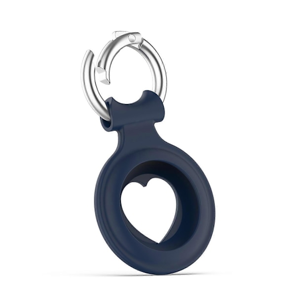 Skyddande silikonfodral med fjäderlås i hjärtform för Apple AirTag-lokalisator Multicolor Style C