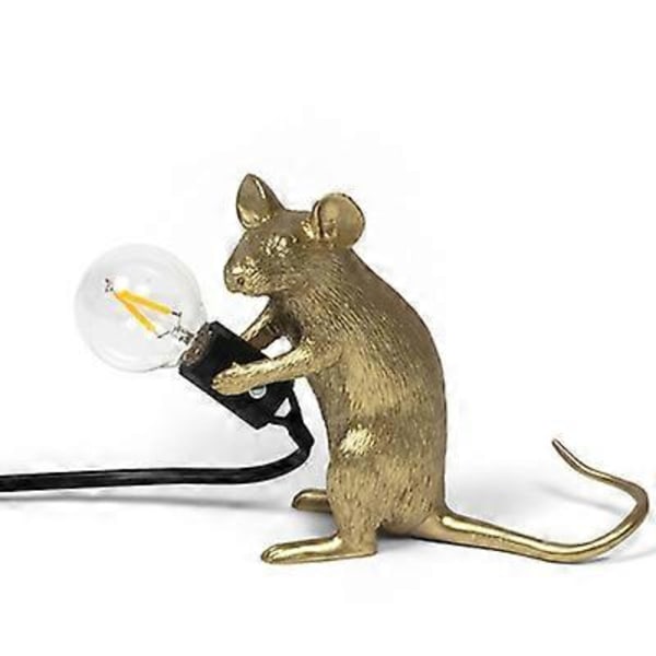 Moderne USB Muse Lampe LED Nattlampe Hjem Rom Skrivebord Nattbord Lys Hjem Rom Dekor Belysning Skrivebordslampe Bordlampe Anheng Gold B USB Plug