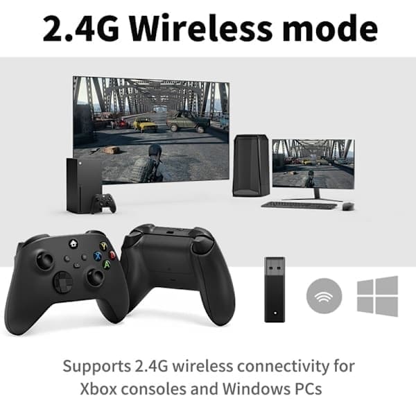 Trådløs spilcontroller-adapter til Xbox One & Xbox Series X/S Gul Yellow