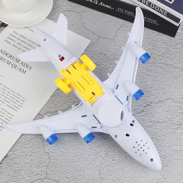 Elektrisk flymodel legetøj med bevægelige blinkende lys og sou