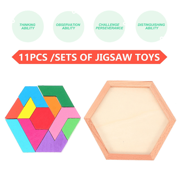 Adukt Toys Jigsaw Toy Logic Pussel Träpusselleksak Tidiga inlärningspussel Pedagogisk leksak