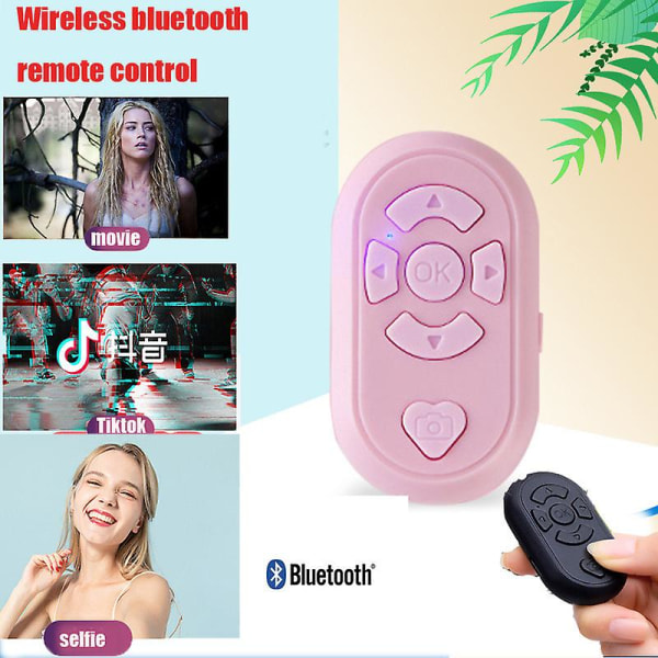 Bluetooth Trådlös Fjärrkontroll Telefon Selfie Video Controller för Android Ios Kompatibel Fjärrknapp Uppladdningsbar Typ-C White