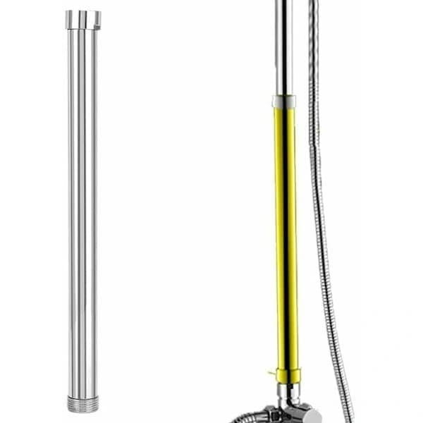 30 cm forkromet brusearmforlænger, G3/4 gevind, kompatibel med de fleste brusehoveder, 10 tommer kobberrørsfittings