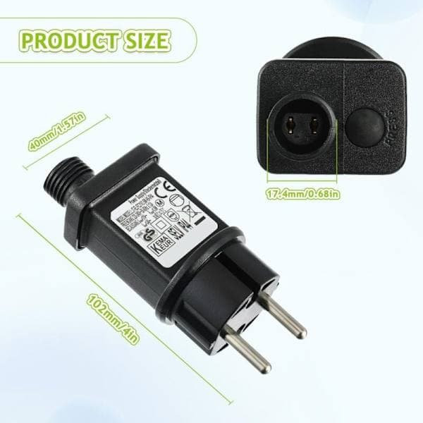 IP44 31V 3.6W Transformer Driver Adapter 8 Tilstande med Hukommelsesfunktion til Julelys, Lysguirlander, Istapslyskæder