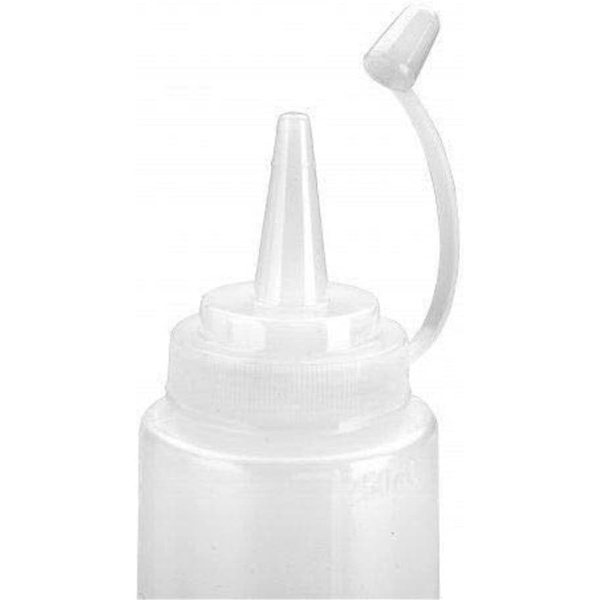 Klemmeflaske 400 ml i plast, hvid