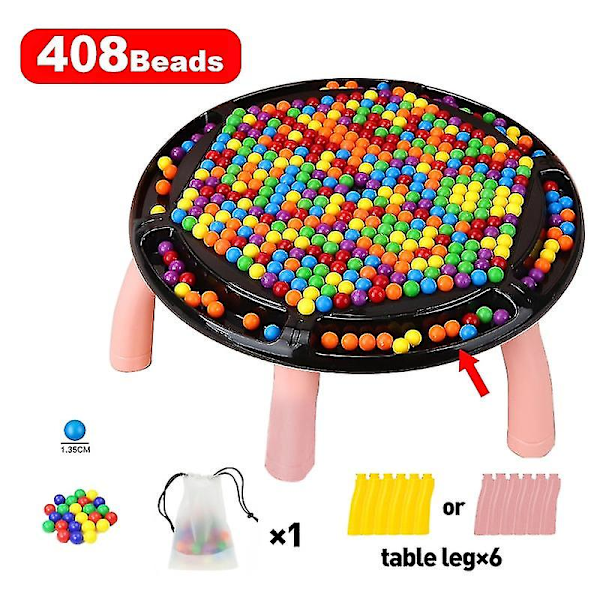 Regnbue Ball Matching Leke Fargerik Morsom Puslespill Sjakkbrett Spill Med 408 stk Fargede Perler Intelligent Hjerne Spill Utdanningsleke 408 Beads With Legs