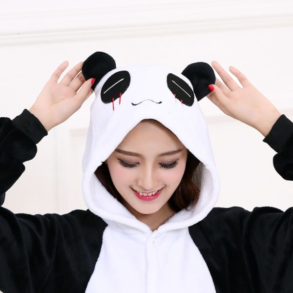 Panda Kigurumi Pyjamas Bjørn Onesies Voksen One-Piece Pyjamas Dyre Nattrøje Kvinder Mænd Nattøj Dreng Piger Cosplay Kostume panda onesies XL XL
