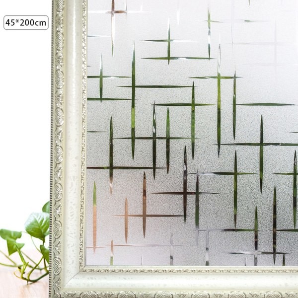 Vinduefolie uden lim Selvhæftende folie Frosted statisk folie bad Frosted 45*100cm
