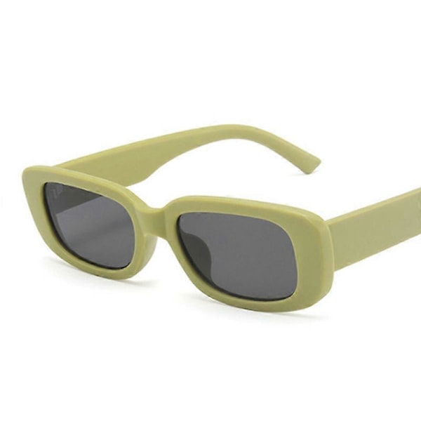 Nye Grønne Rektangel Solbriller Dame Ins Stil Solbriller Mand Kvinde Mærke Designer Candy Farver Små Firkantede Oculos De Sol Dark Brown other
