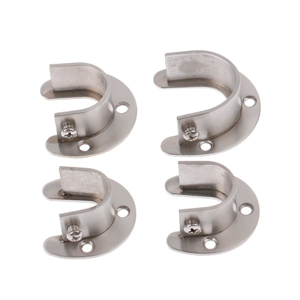 19/22/25/32 mm Garderobsfäste Rostfritt Stål Stångsockel Fläns Silver A2 A2