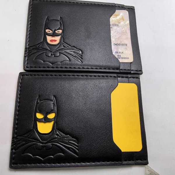 Læderpung Personlig Superhelte Maske Kortholder Læderpatch
