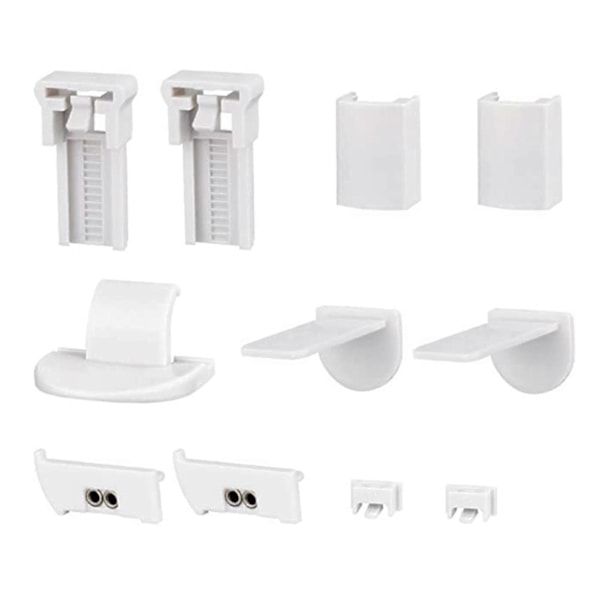 2 Set 20mm Plisserade Persieners Ersättningsdelar Set Klämma Stöd Fäste Plisserad Klämma Stöd Tillbehör Klämma Stöd med Plugg för Plisserade Persienner