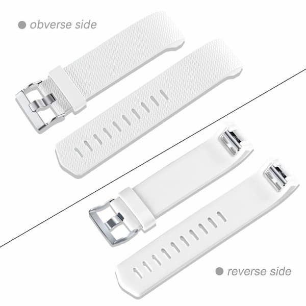 Fitbit Charge 2 silikone armbånd 3-pak (S) Sort/Grå/Hvid Black/Grey/White
