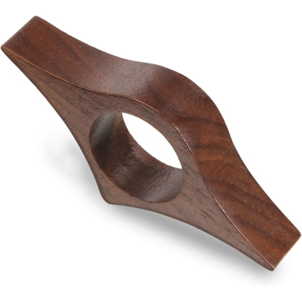 Boksideholder, håndlaget naturlig valnøtt tommelfingerbokmerke, tre tommelfingerbokleser, romanleseaccessoirer uvanlige gaver for lesere, bokelskere