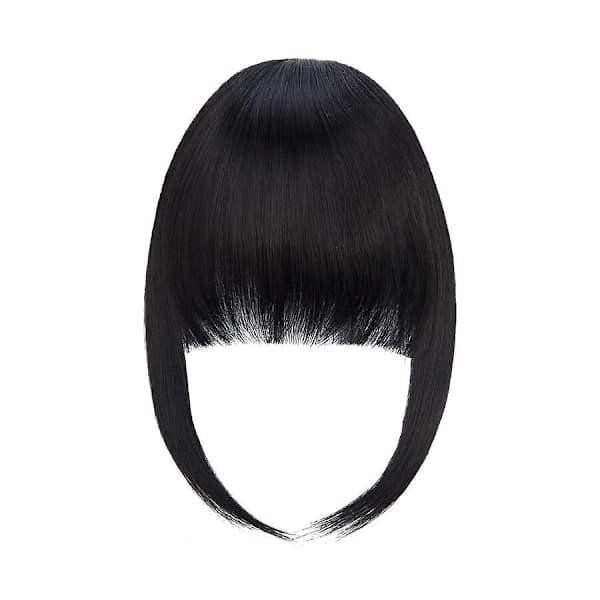 Clip In Hår Lugg Förlängningar Fransk Hår Lugg Stilfull Hår Lugg Hårstycken 28cm black