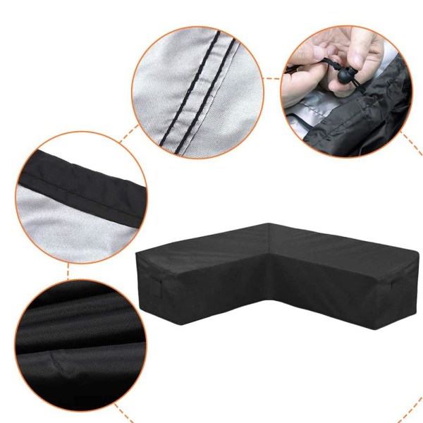Vanntett beskyttelsestrekk for hjørnesofa utendørs M (270 x 270 x 90cm)