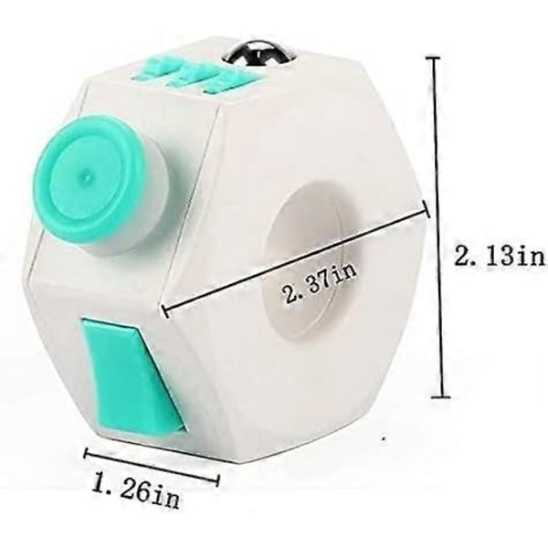 Fidget Cube Afstressningsring Legetøj til Angstlindring (Lysegrøn)