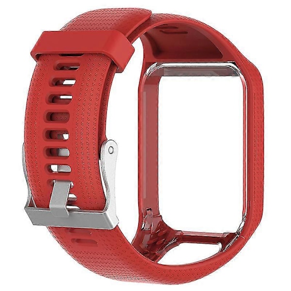 Silikone Udskiftnings Urrem Håndledsbånd til TomTom 2 3 Serie Runner 2 3 Spark Serie Golfer 2 Adventurer GPS Ur Red