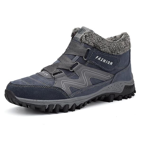 Vattentäta slip-on snökängor för kvinnor med fleecefoder, varma vinterskor 2K6137 Grå Grå 35 35