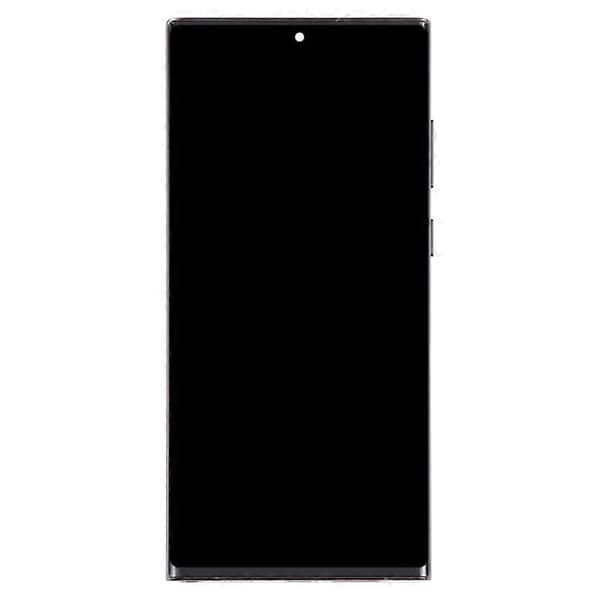For Samsung Galaxy S22 Ultra 5G S908 Grad C LCD-skjerm og digitizerenhet med rammedel (TFT) (Hvit)