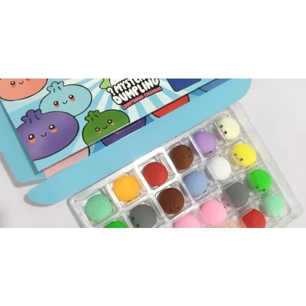 2026 Ny Squishy Bun Bao Bun Mystisk Julekalender (24 TILFELDIGE Dumplings)