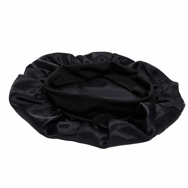 Satin nattmössa (one size) Sort