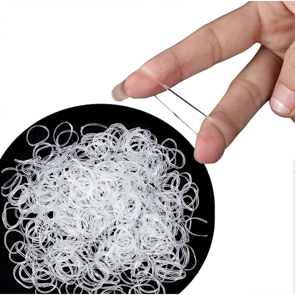 250x Gjennomsiktige Elastiske Hårbånd, Elastiske Hårstrikk, Hårbånd, Hår Elastisk, Små Hårbånd, Gjennomsiktige Hårbånd, Gummibånd