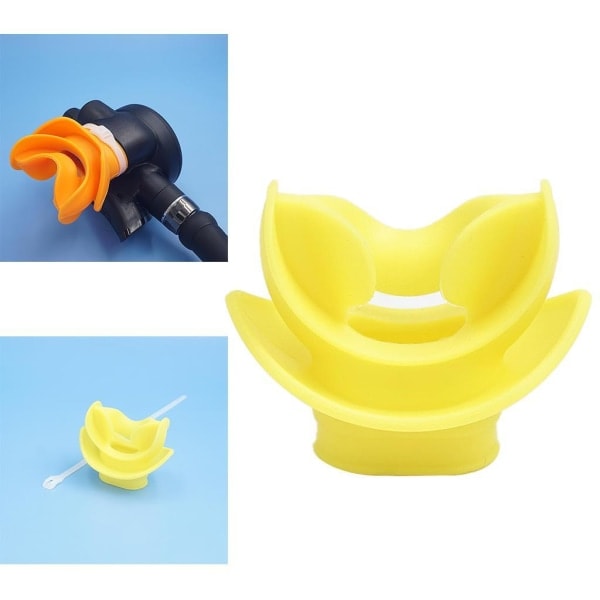 1/2/3/5 dykkerregulator og snorkelmunnstykke gul 5,1x5cm 1 sett Yellow 5.1x5cm 1Set
