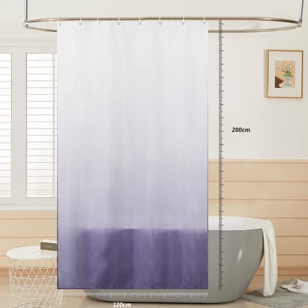 Dusjforheng Tekstil Anti-mugg Vanntett Vaskbart Baderomsforheng Laget av Polyesterstoff Hvit til Akvamarin Smal 120x200cm